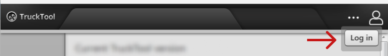 Log in highlighted